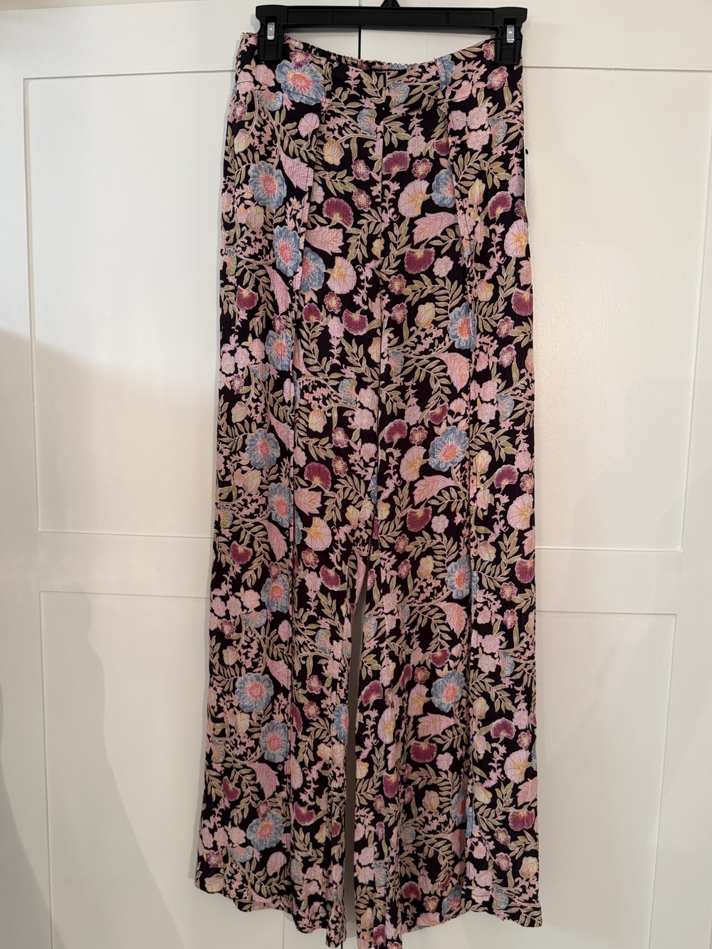 Billabong Black Floral Split Swim Coverup Pants